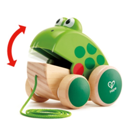 Like New, Hape, Wooden Frog Pull Along, (12+ months) - Picture 6 of 8